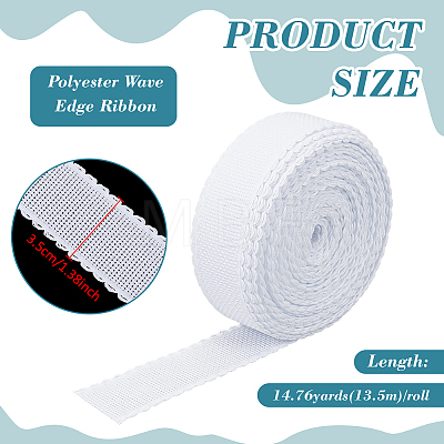 13.5M Polyester Wave Edge Ribbon OCOR-BC0009-71A-1