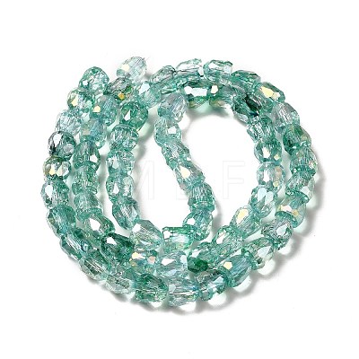 Electroplate Transparent Glass Beads Strand GLAA-G088-01A-1