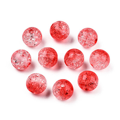 Transparent Crackle Acrylic Beads CACR-N002-27B-1