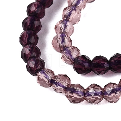 Transparent Glass Beads Strands GLAA-N074-01A-21-1