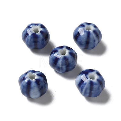 Vintage Porcelain Pumpkin Beads PORC-L080-H-1