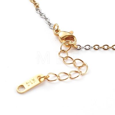304 Stainless Steel Cable Chain Necklaces & Bracelets Jewelry Sets SJEW-JS01186-1