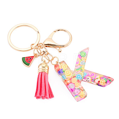 Fruit Series Letter Resin Keychains KEYC-TAC0033-02K-1