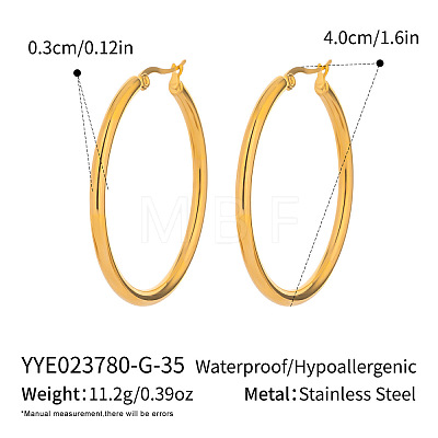 Stainless Steel Hoop Earrings CL5372-5-1