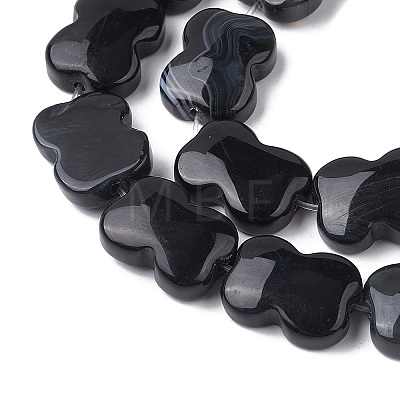 Natural Black Agate Beads Strands G-K359-D05-01-1