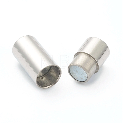 304 Stainless Steel Magnetic Clasps with Glue-in Ends STAS-B017-04P-1