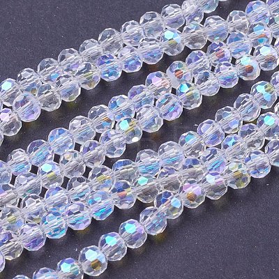 Electroplate Glass Beads Strands EGLA-J042-4mm-AB03-1