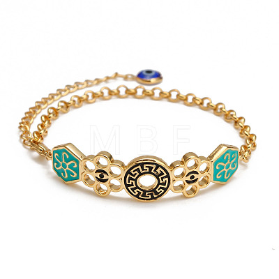 Brass Link and Charm Bracelets PW-WG8A7D3-03-1