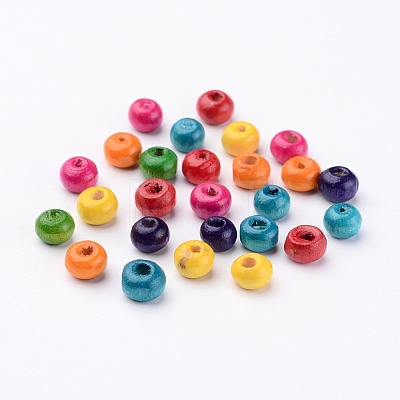 Lead Free Rondelle Natural Wood Beads X-TB093Y-1