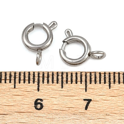 304 Stainless Steel Spring Ring Clasps STAS-B095-05C-P-1