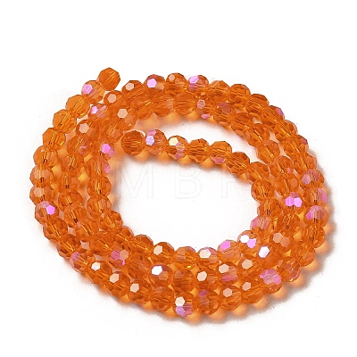 Electroplate Transparent Glass Beads Strands EGLA-A035-T4mm-L05-1