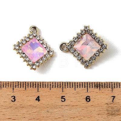 UV Plating Alloy Glass Pendants FIND-K032-19G-1