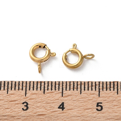 Ion Plating(IP) 304 Stainless Steel Spring Ring Clasps X-STAS-C114-04B-G-1