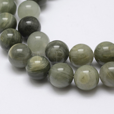 Natural Green Rutilated Quartz Beads Strands G-P325-03-10mm-1