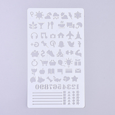 Plastic Reusable Drawing Painting Stencils Templates DIY-G027-F09-1