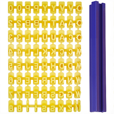 1 Bag Letters & Numbers PP Plastic Cookie Stamps DIY-SC0033-92-1