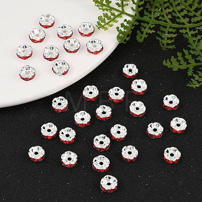 Brass Grade A Rhinestone Spacer Beads RSB030NF-08-1