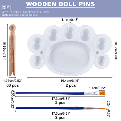 Wooden Craft Clips DIY-NB0004-27-1