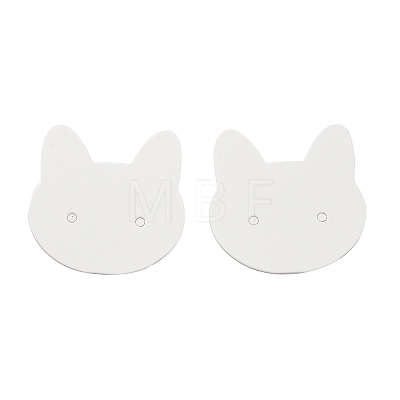 100Pcs Cat Shaped Paper Earring Display Cards X-EDIS-M004-01B-1