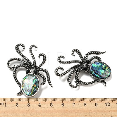 Natural Paua Shell/Abalone Shell Octopus Brooch FIND-Z032-03B-1