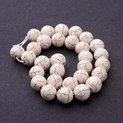 Synthetic Magnesite Beads Strands G-E018-12mm-1