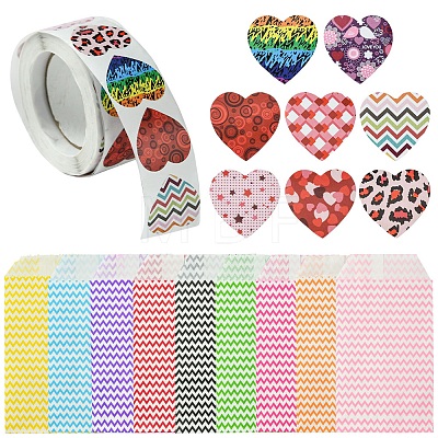 45Pcs 9 Colors White Kraft Paper Bags CARB-FS0001-02-1