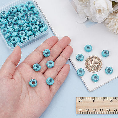 60Pcs Synthetic Turquoise Beads TURQ-PH0001-14B-1
