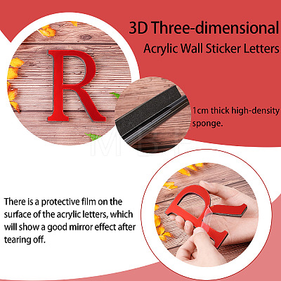 Acrylic Mirror Wall Stickers Decal DIY-CN0001-13B-R-1