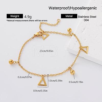 Vintage 304 Stainless Steel Charm Bracelets for Women FZ6029-3-1