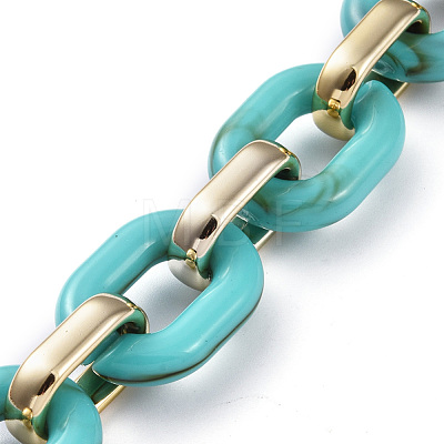 Handmade Acrylic Cable Chains AJEW-JB00658-02-1