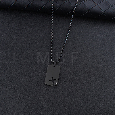 201 Stainless Steel Crystal Rhinestone Pendant Necklaces FS-WGBCC8A-02-1