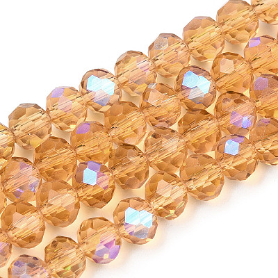 Electroplate Glass Beads Strands EGLA-A034-T1mm-L23-1