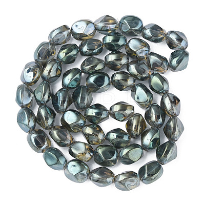 Electroplate Glass Beads Strands EGLA-N008-016-B01-1