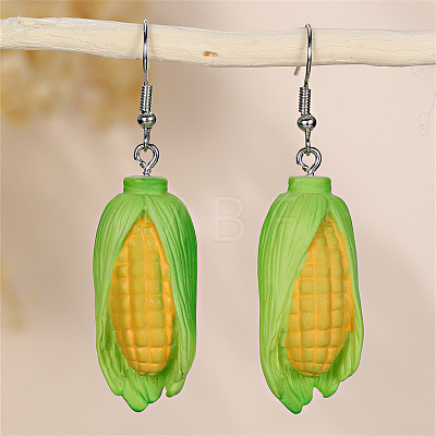 Cute Veggie Themed Dangle Earrings Food Shaped Plastic/Acrylic Jewelry for Women FS-WGF0750-06-1