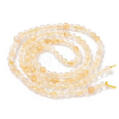 Heated Natural Citrine Beads Strands G-L622-C05-3mm-B-1