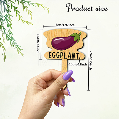 Wood Plant Labels WOOD-WH0500-009-1