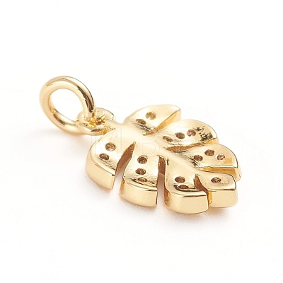 Brass Micro Pave Cubic Zirconia Pendants ZIRC-E164-20G-1