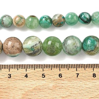 Natural Green Line Jasper  Graduated Beads Strands G-F830-A01-01-1