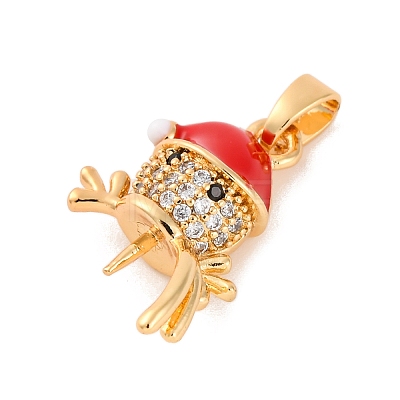 Brass Micro Pave Cubic Zirconia Pendant Bails KK-C076-26G-1