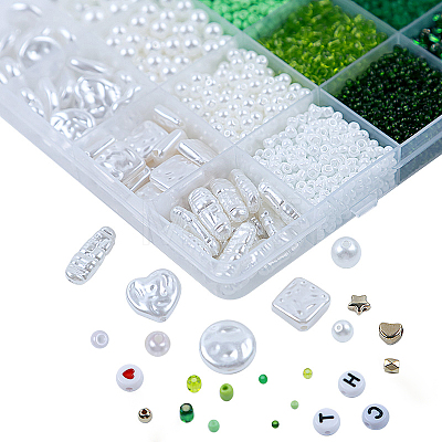 DIY 24 Style Acrylic & ABS Beads Jewelry Making Finding Kit DIY-NB0012-02E-1