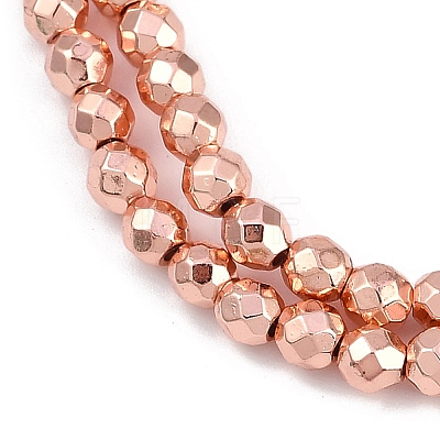Baking Paint Electroplated Synthetic Non-magnetic Hematite Beads Strands G-H072-A01-01H-1