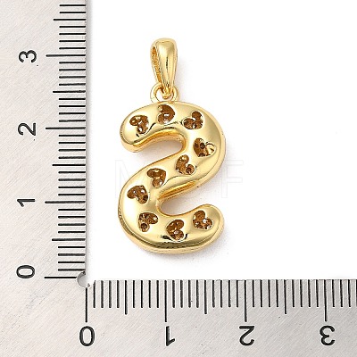Brass Micro Pave Cubic Zirconia Pendants X-KK-E061-03G-19-1