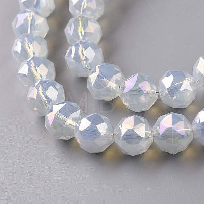 Electroplate Glass Beads Strands EGLA-T020-10-C04-1