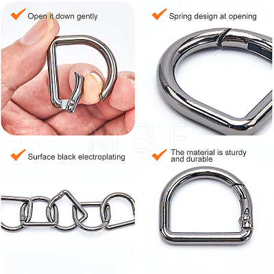 12Pcs Alloy Spring Gate Rings FIND-GF0007-10A-1