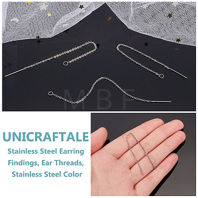 Unicraftale 304 Stainless Steel Earring Findings STAS-UN0002-28P-1