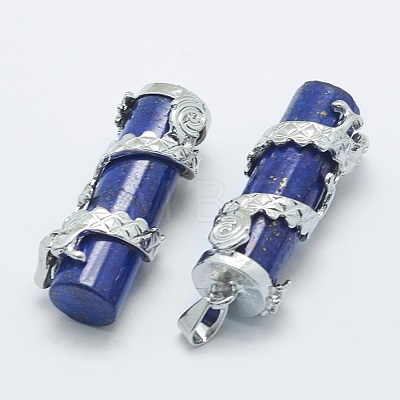 Natural Lapis Lazuli Pendants X-G-O163-E15-1
