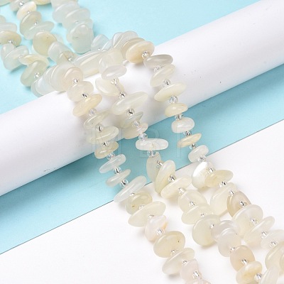Natural White Moonstone Beads Strands G-D480-A16-03-1