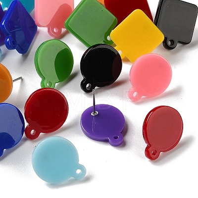Acrylic Stud Earring Findings EJEW-H181-01P-1