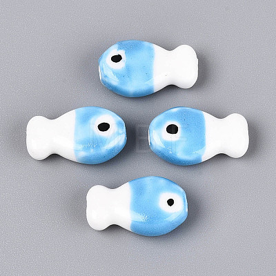 Handmade Porcelain Ceramic Beads PORC-T134-26B-1