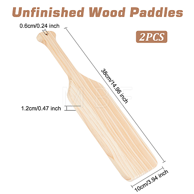 Unfinished Wood Paddles DIY-WH0027-73-1